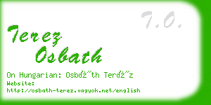 terez osbath business card